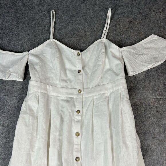 Lulus Dress Women’s Small I've Got Love White Off-the-Shoulder Midi White - Picture 5 of 10